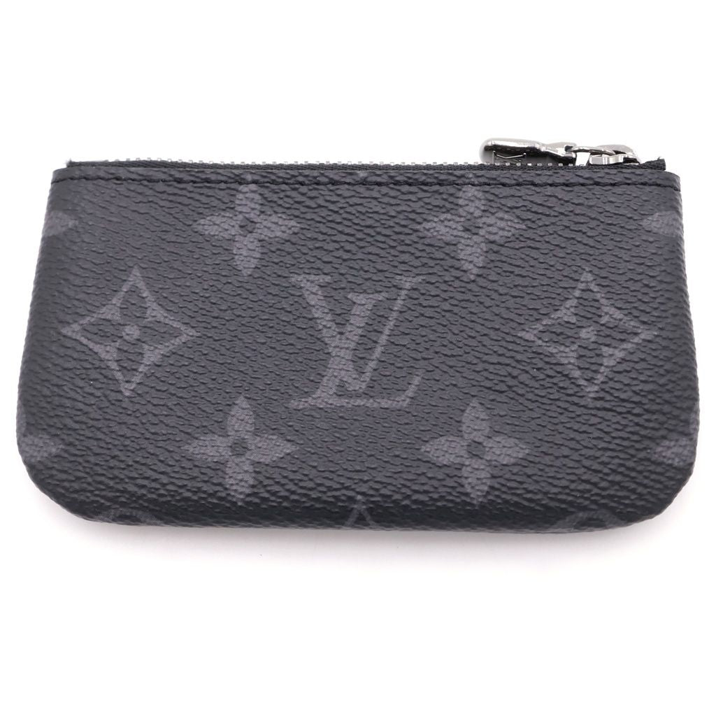Louis Vuitton Monogram Eclipse Pochette Cles Key Case Coin Gray Key Holder — view 2