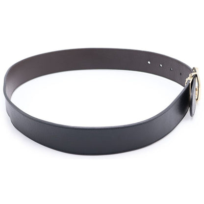 Gucci GG Buckle Riba Bull Leather Belt Black Brown — view 3