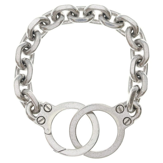 Celine Handcuff Motif Bracelet Handcuffmochi Silver