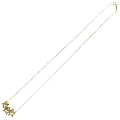 Tiffany & Co Triplestar Diamond 18K Yellow Gold Necklace — view 2