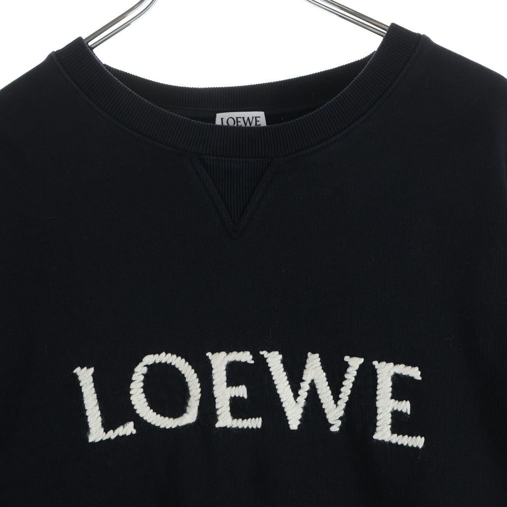 Loewe Regular Fit Sweatshirt Kuru Necksweatshirt Logo Embroidery Black — view 3
