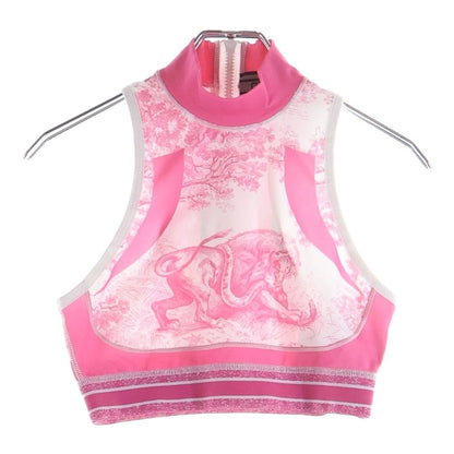 Dior Toile de Jouy ludoju Sports Black All Over Pattern Pink T-Shirt — view 2