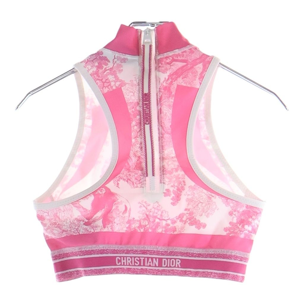 Dior Toile de Jouy ludoju Sports Black All Over Pattern Pink T-Shirt — view 3