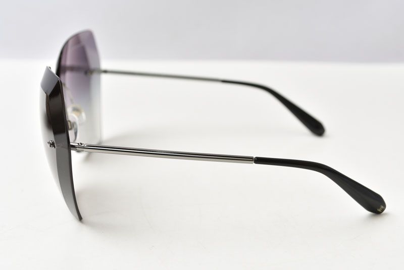 Chanel Sunglasses Rimless Gradient Lens Gunmetal Black Eyewear — view 4