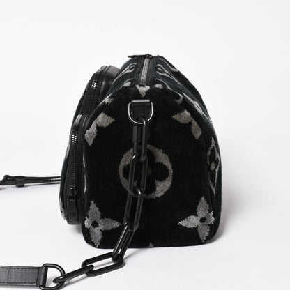 Louis Vuitton Keepall Bandouliere 25 Boston Bag Monogram Eclipse Tuffetage — view 4