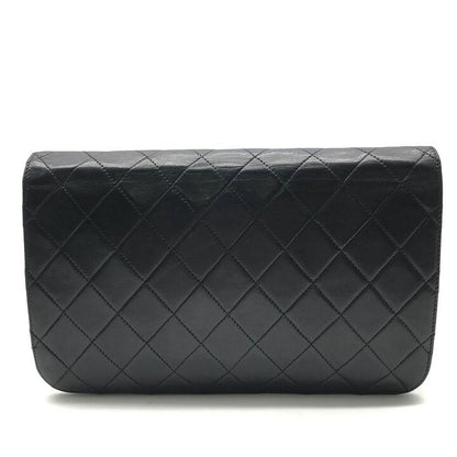 Chanel CC Logo Quilted Leather Push Lock Chain Shoulder Bag Black — view 3