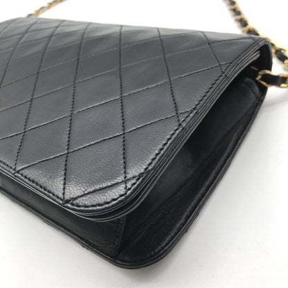Chanel CC Logo Quilted Leather Push Lock Chain Shoulder Bag Black — view 5