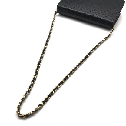 Chanel CC Logo Quilted Leather Push Lock Chain Shoulder Bag Black — view 7