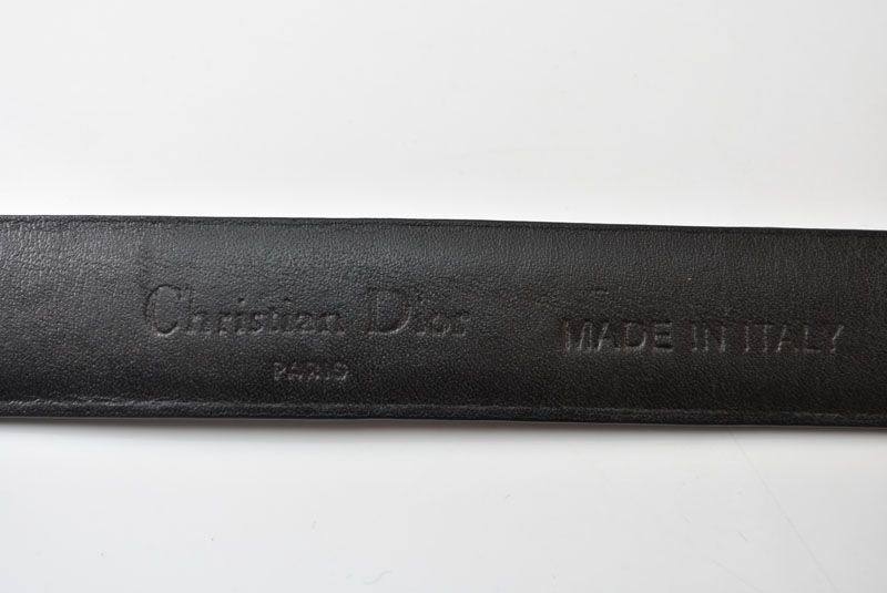 Dior Belt Leather Black Silver Business — view 5