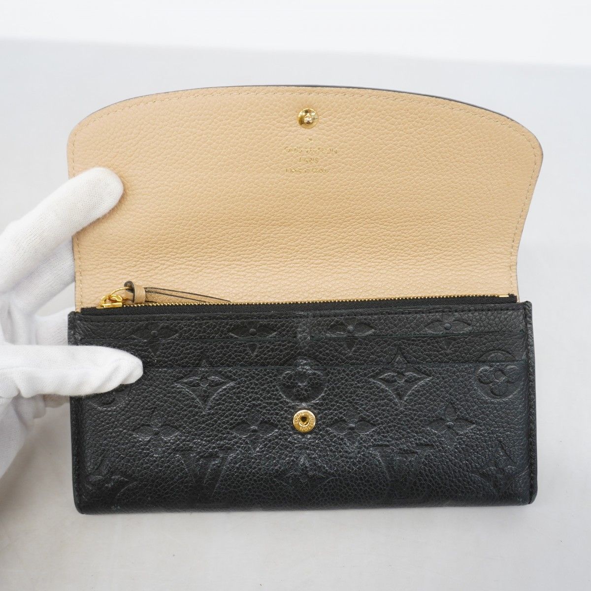 Louis Vuitton Wallet Monogram Empreinte Portefeuille Emily Noir — view 8
