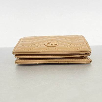 Gucci Wallet GG Marmont Leather Brown Silver — view 2