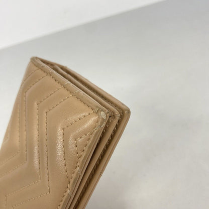 Gucci Wallet GG Marmont Leather Brown Silver — view 6