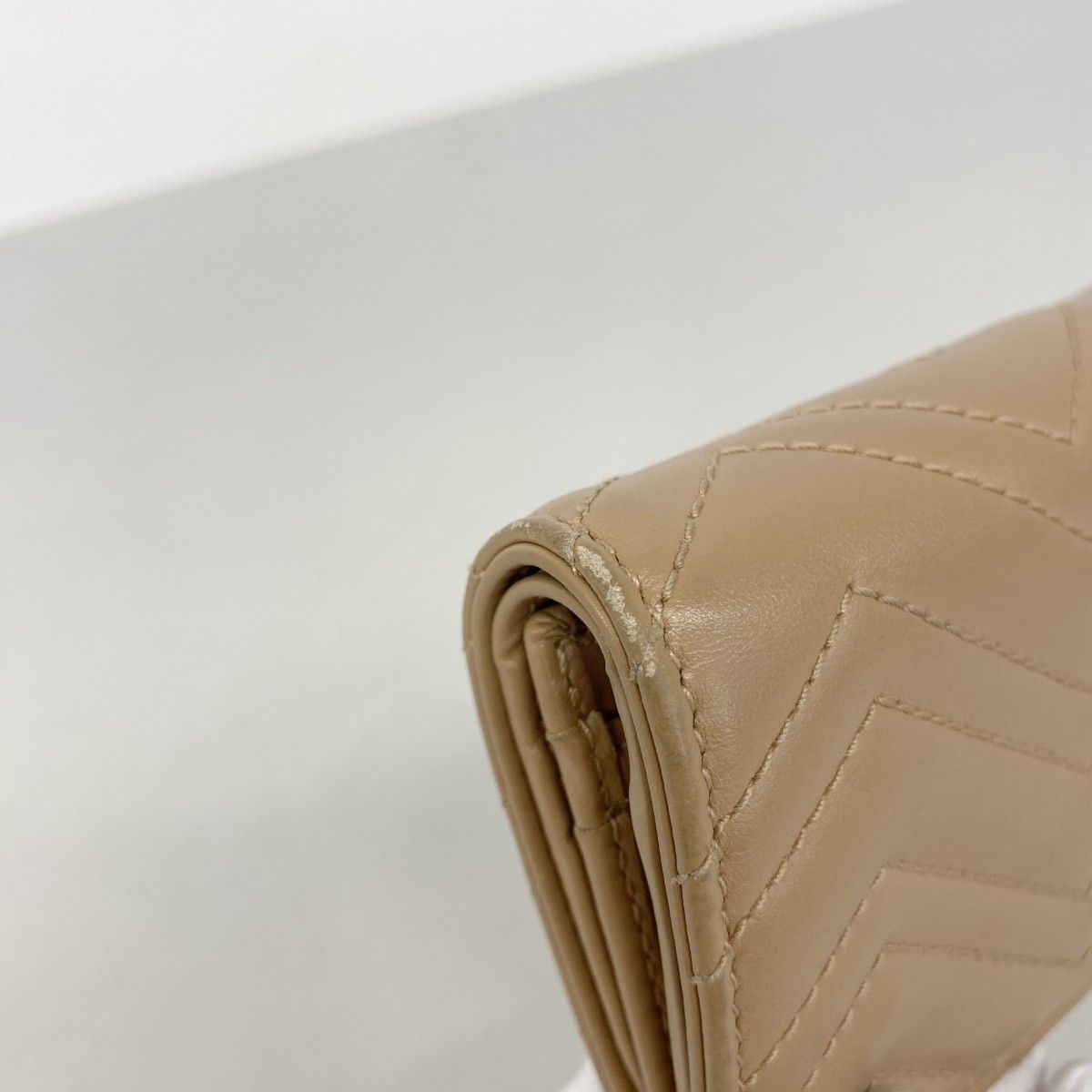 Gucci Wallet GG Marmont Leather Brown Silver — view 5