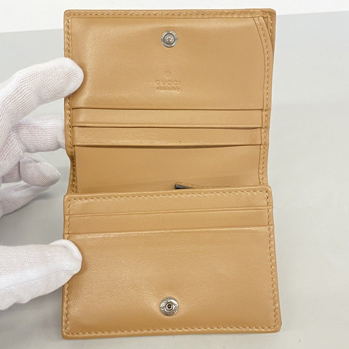 Gucci Wallet GG Marmont Leather Brown Silver — view 3