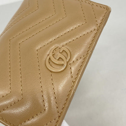 Gucci Wallet GG Marmont Leather Brown Silver — view 7