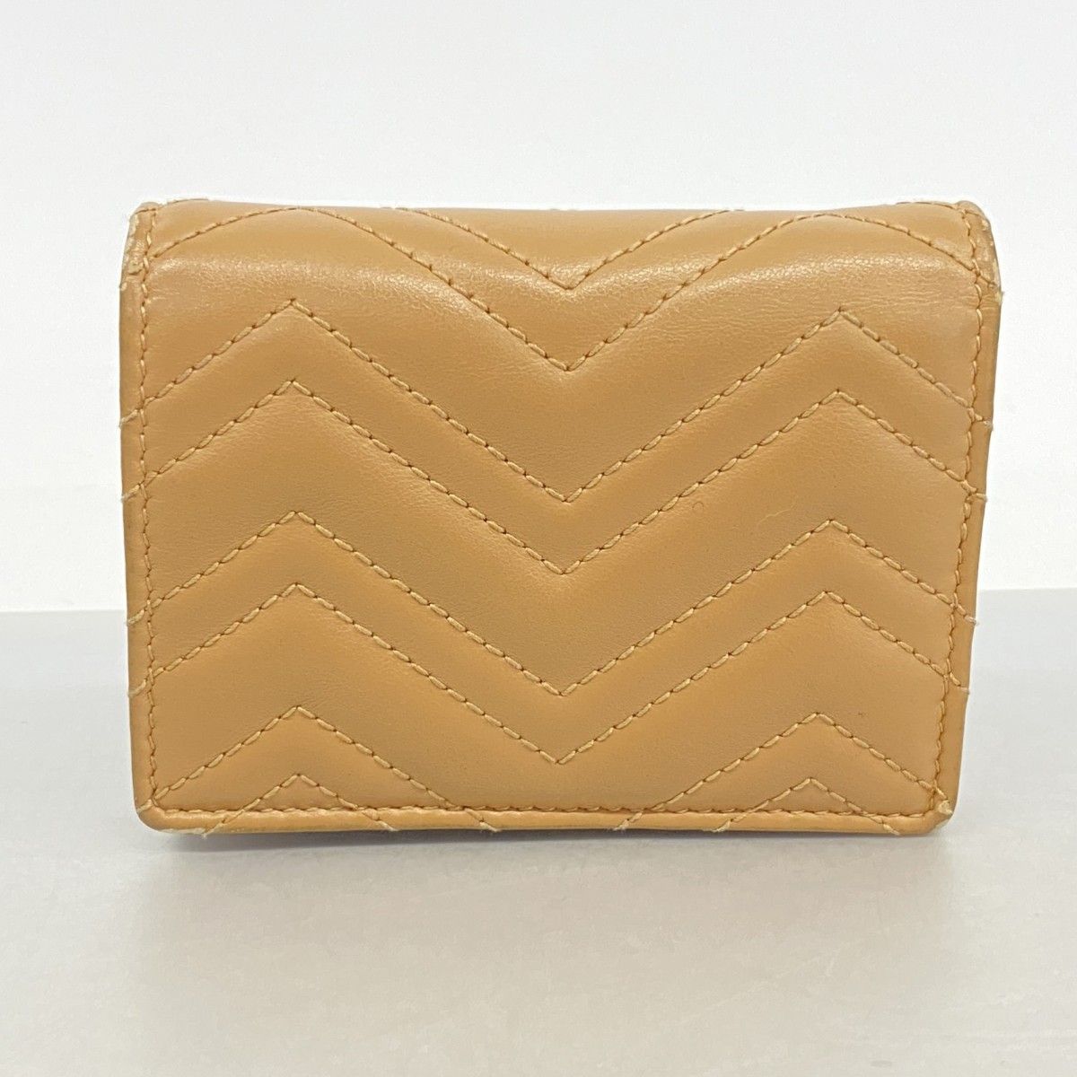 Gucci Wallet GG Marmont Leather Brown Silver — view 8