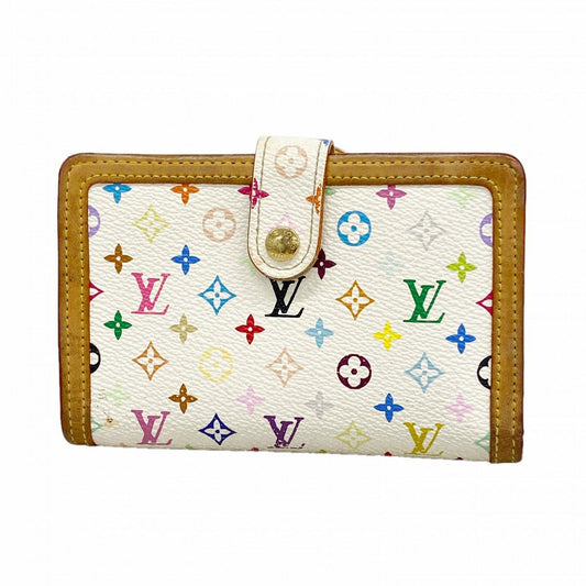 Louis Vuitton Wallet Monogram Multicolor Porte Monet Billets Viennois Blanc