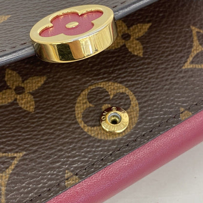 Louis Vuitton Wallet Monogram Portefeuille Floral Compact Fuchsia — view 8