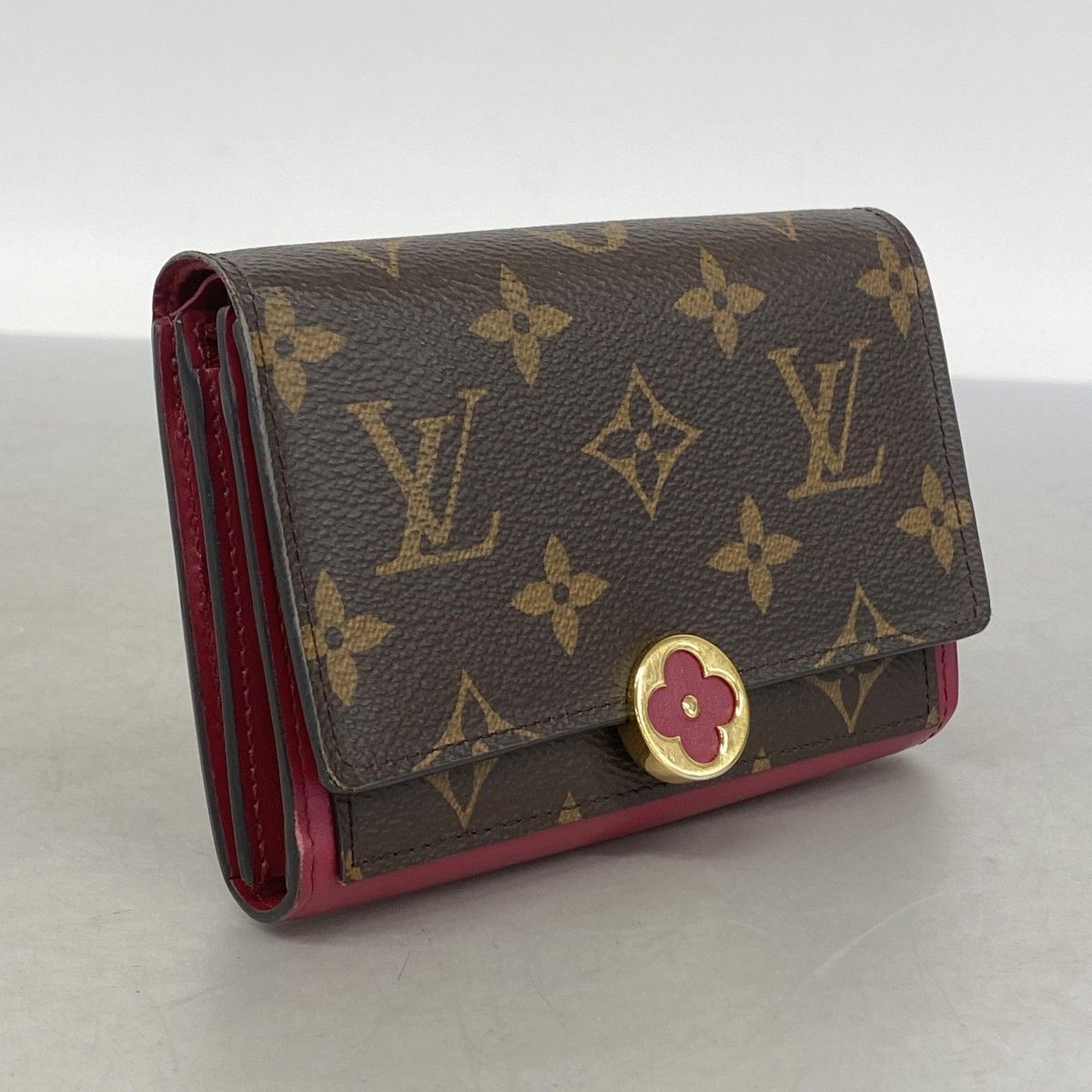 Louis Vuitton Wallet Monogram Portefeuille Floral Compact Fuchsia — view 2