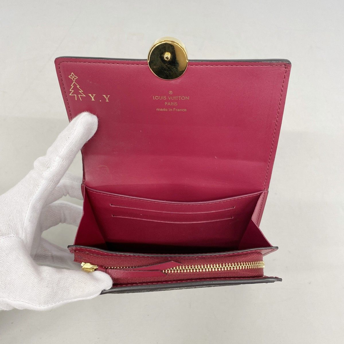 Louis Vuitton Wallet Monogram Portefeuille Floral Compact Fuchsia — view 3