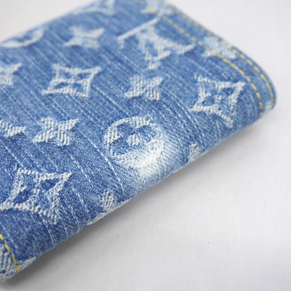 Louis Vuitton Trifold Wallet Monogram Denim Portefeuille Victorine Blue — view 5