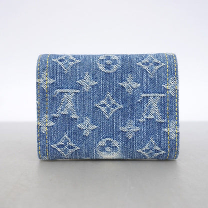 Louis Vuitton Trifold Wallet Monogram Denim Portefeuille Victorine Blue — view 7