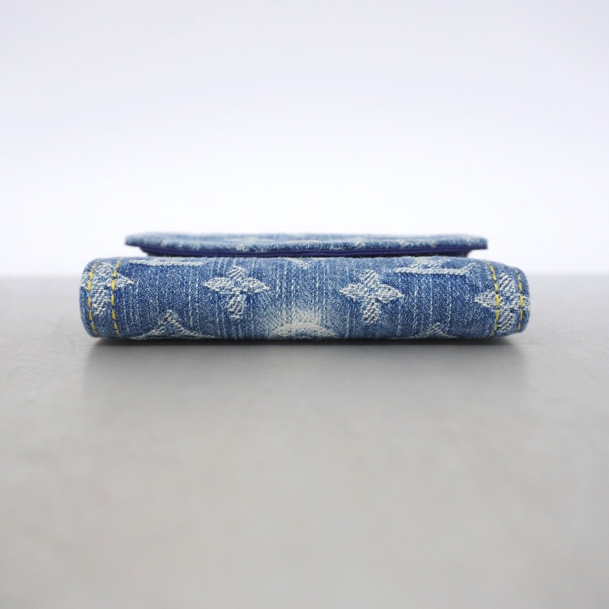 Louis Vuitton Trifold Wallet Monogram Denim Portefeuille Victorine Blue — view 2