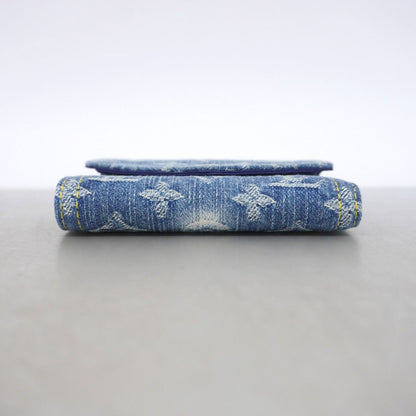 Louis Vuitton Trifold Wallet Monogram Denim Portefeuille Victorine Blue — view 2