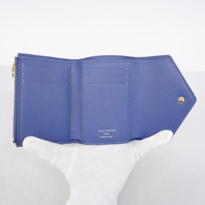 Louis Vuitton Trifold Wallet Monogram Denim Portefeuille Victorine Blue — view 3