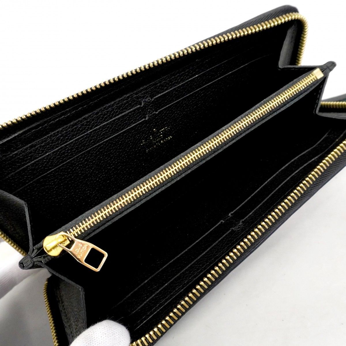 Louis Vuitton Wallet Monogram Empreinte Portefeuille Clemence Noir — view 4