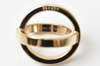 Hermes Scarf Ring Cosmos Bijouterie Fantaisie Gold Metal — view 5