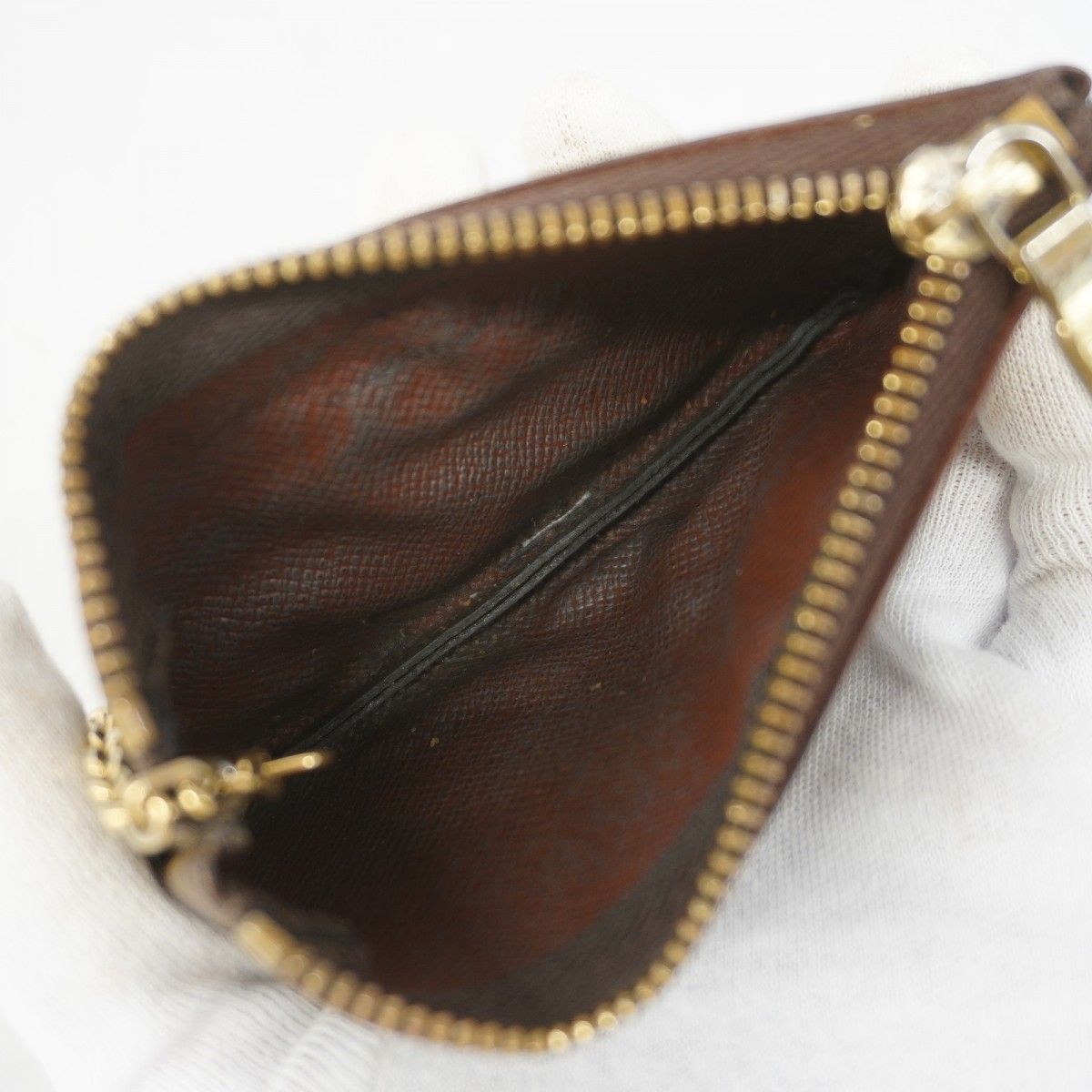 Louis Vuitton Coin Case Monogram Pochette Cles Brown — view 3