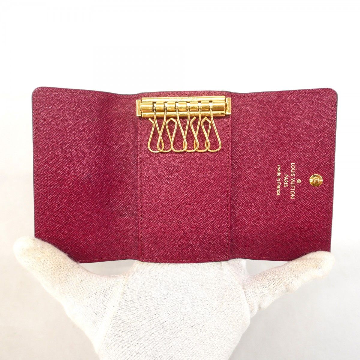 Louis Vuitton Key Case Monogram Multicles 6 Fuchsia Key Holder — view 3