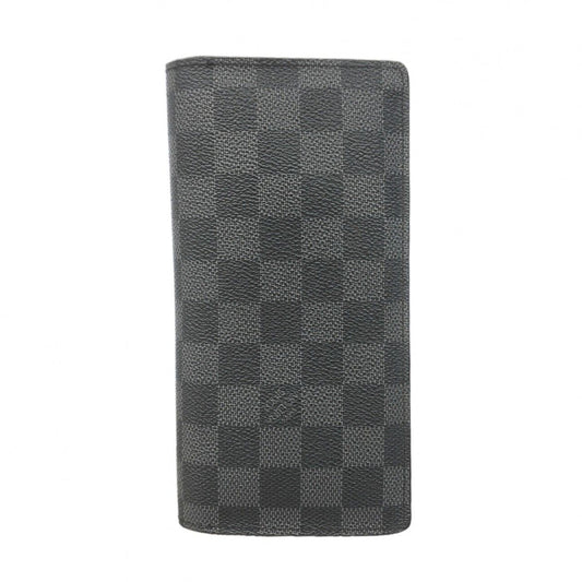 Louis Vuitton Wallet Damier Graphite Portefeuille Brazza Black Gray