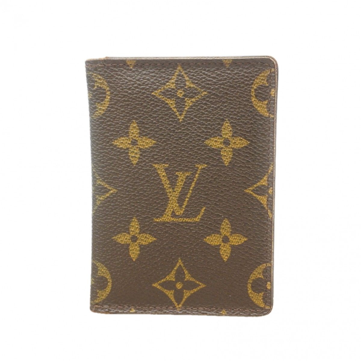Louis Vuitton Pass Case Monogram Card Holder Vertical Brown