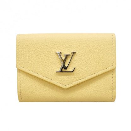 Louis Vuitton Trifold Wallet Taurillon Portefeuille Lock Mini Yellow