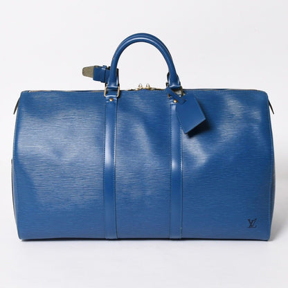 Louis Vuitton Boston Bag Epi Keepall 50 Blue Leather