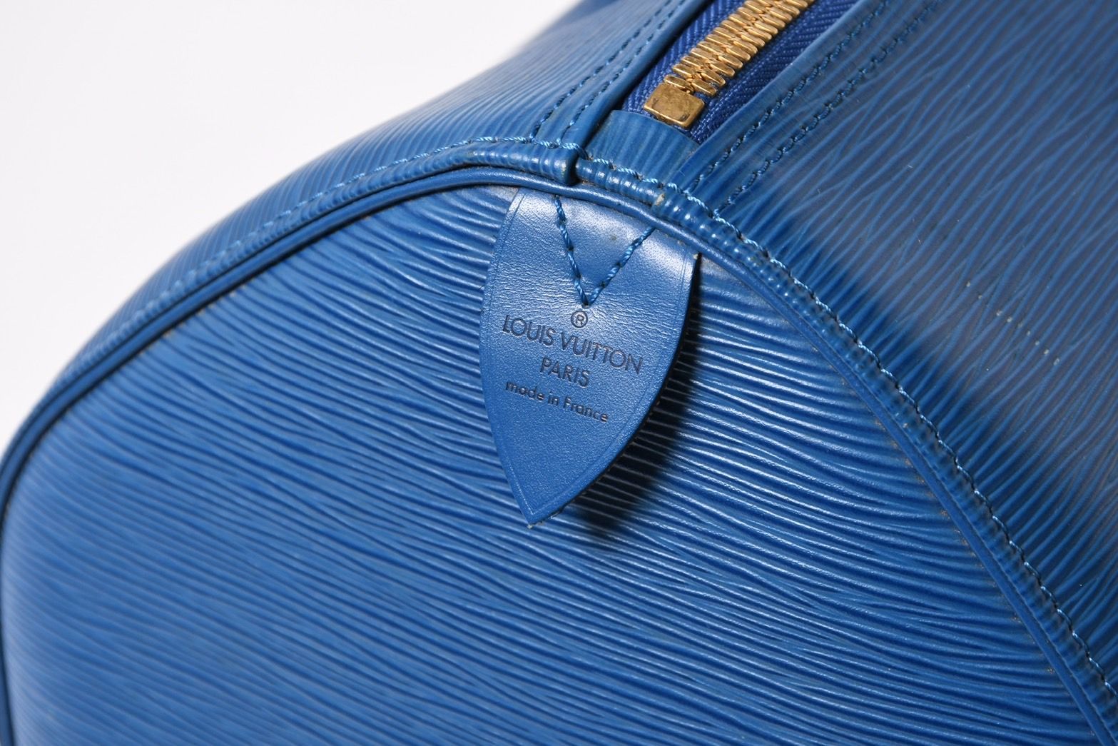 Louis Vuitton Boston Bag Epi Keepall 50 Blue Leather — view 5