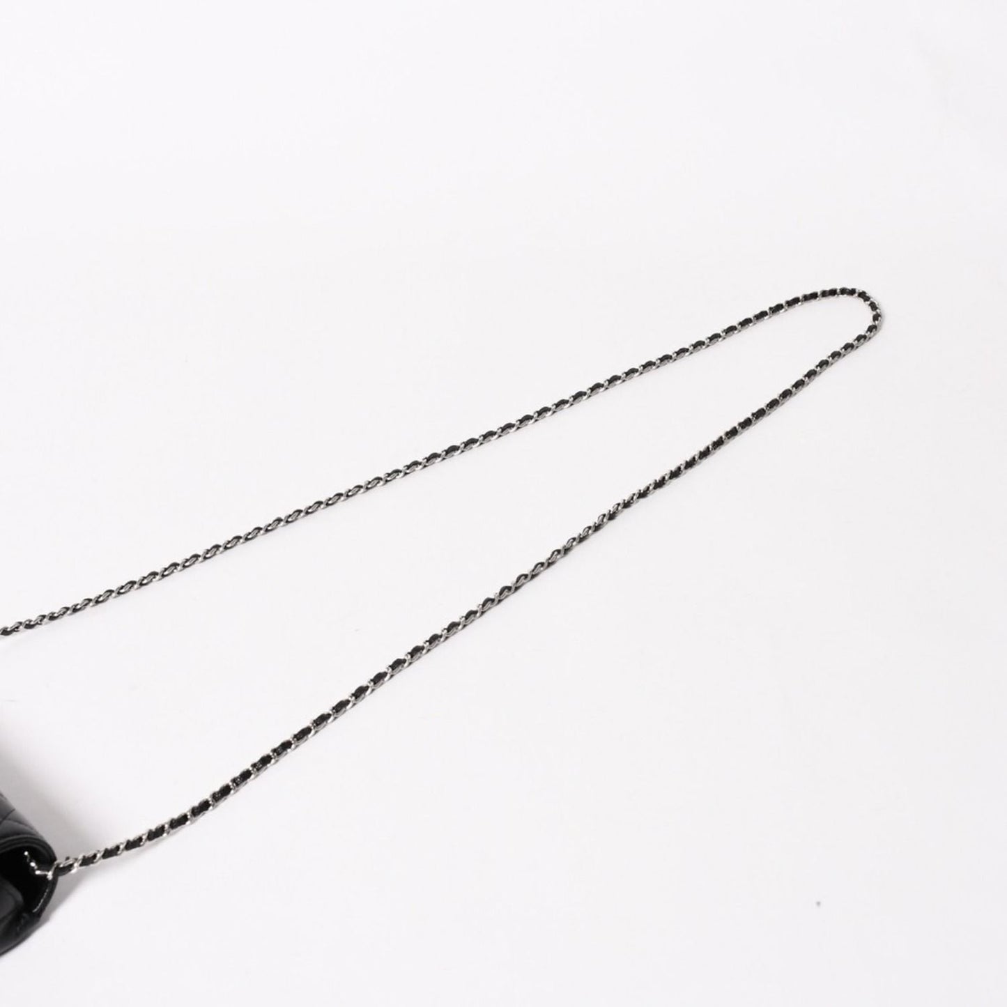 Chanel Classic Eyewear Case CC Logo Caviar Leather Black Silver — view 5