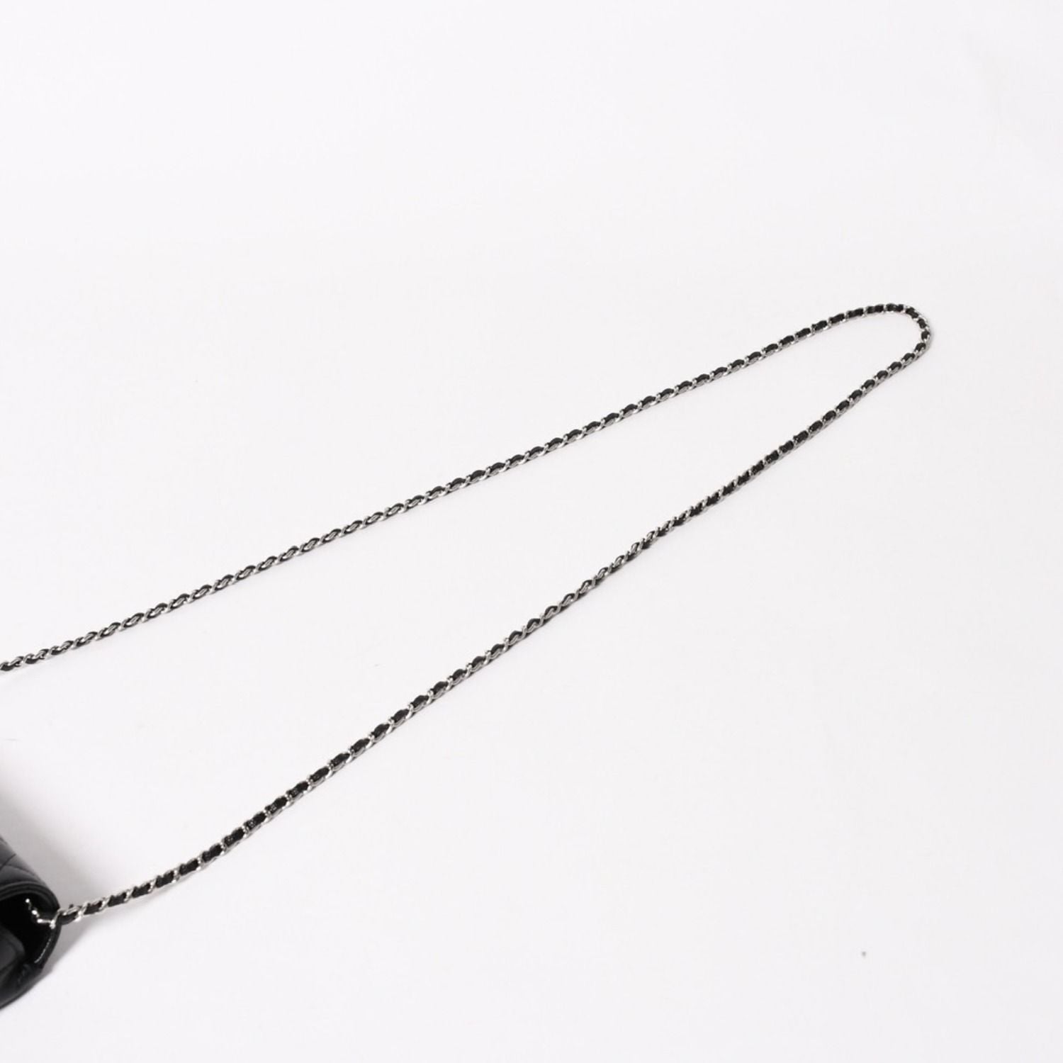 Chanel Classic Eyewear Case CC Logo Caviar Leather Black Silver — view 5