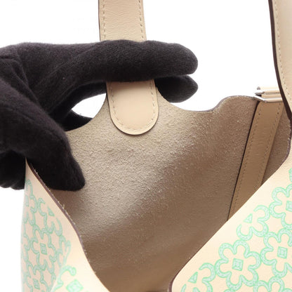 Hermes Handbag Picotin Lock PM Lucky Daisy Nata Vert Leather — view 7