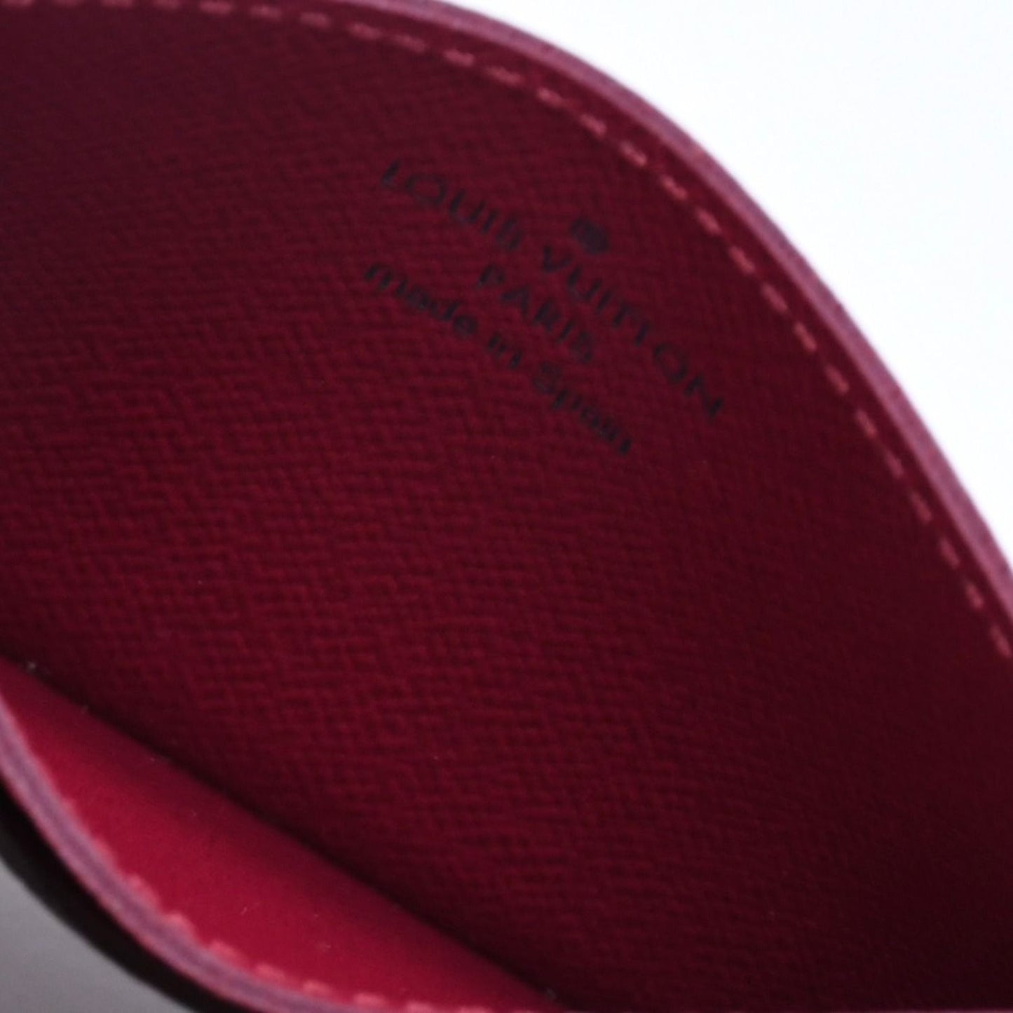 Louis Vuitton Card Case Porte Cartes Simple Monogram Canvas Brown Fuchsia — view 6