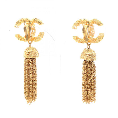 Chanel Earrings CC Logo Fringe Swing — view 2
