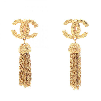 Chanel Earrings CC Logo Fringe Swing