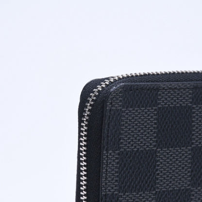 Louis Vuitton Wallet Zippy Coin Purse Card Case Mini Black Damier Graphite — view 8