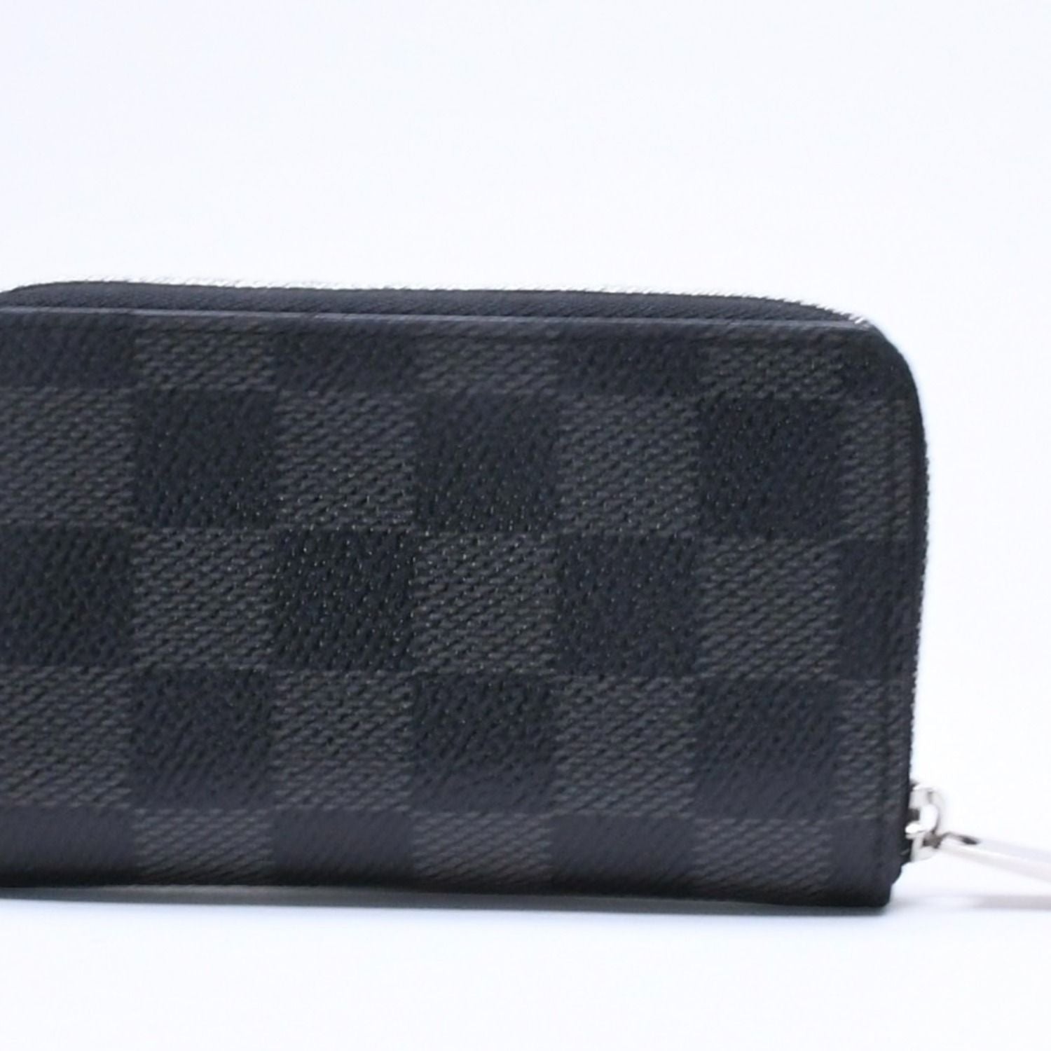 Louis Vuitton Wallet Zippy Coin Purse Card Case Mini Black Damier Graphite — view 3