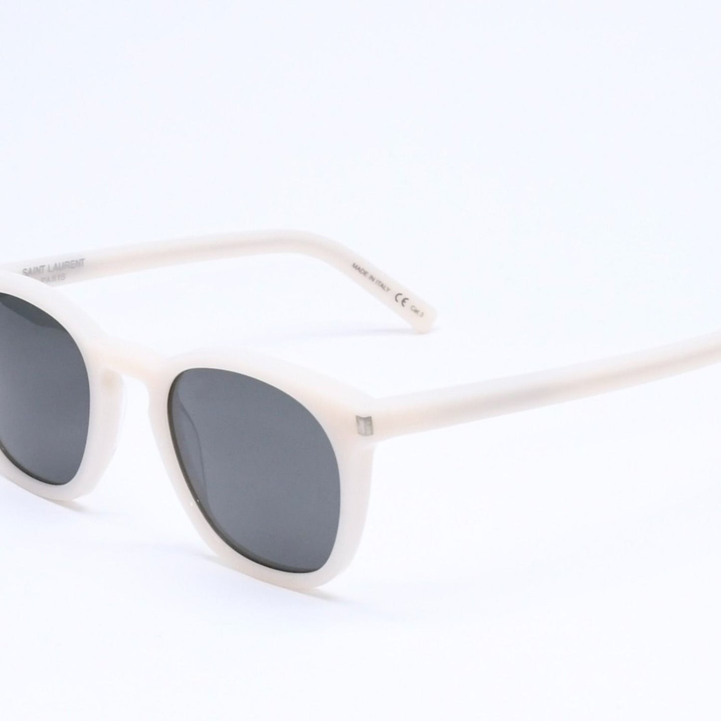 Saint Laurent Paris Sunglasses Eyewear White Temple SL 28 — view 3