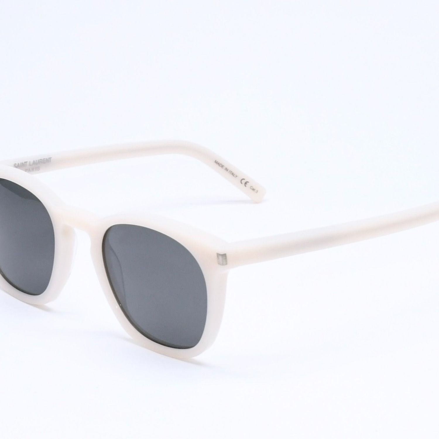 Saint Laurent Paris Sunglasses Eyewear White Temple SL 28 — view 3