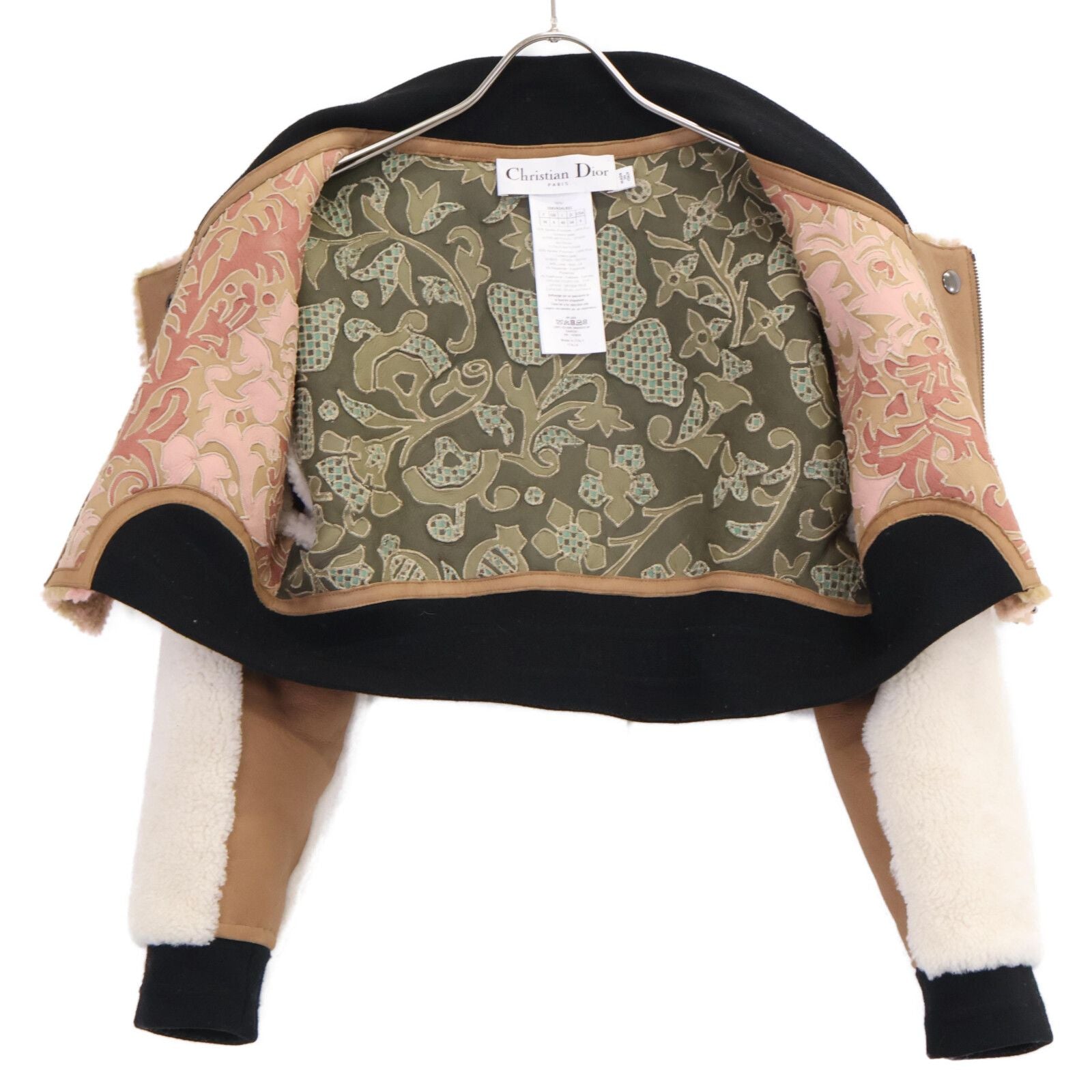 Dior Lambskin Fleece Contrast Cropped Jacket 40 — view 4