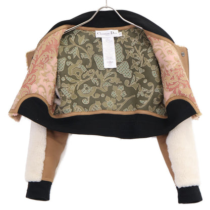 Dior Lambskin Fleece Contrast Cropped Jacket 40 — view 4